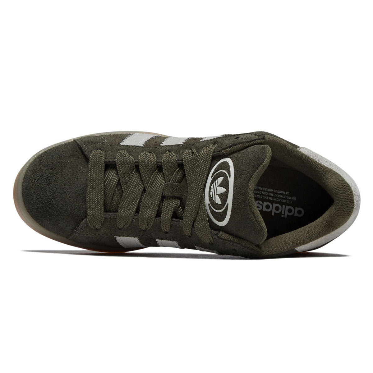 Adidas Campus 00s Shoes - Medium Dark Khaki/Off White/Gum